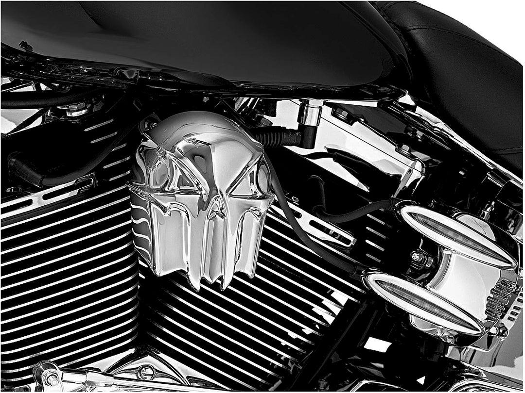 Harley-Davidson FXSTD Softail Deuce 2000-2007Skull Horn Cover Chrome by Kuryakyn