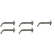 Set of 5 5/8 Inch Zinc Hitch Pin W/spring Clip