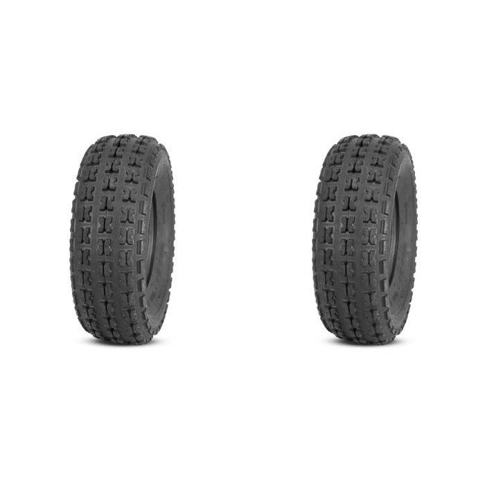 Set of 2 QUADBOSS QBT732 Front Tires 19x7-8 4-ply