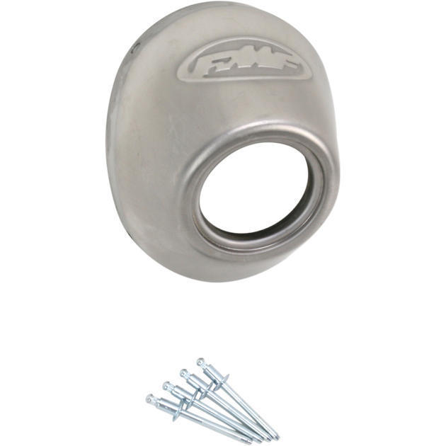 FMF 040634 REAR STAINLESS STRAIGHT CUT CONE CAP FOR POWERCORE 4 AND Q4 EXHAUST
