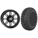 Set of 2 Mounted Wheel and Tire Kit Wheel: 14x7 4+3 4/156 Tire: 27x11-14 8 Ply