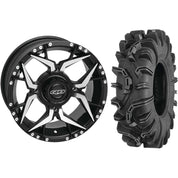 Set of 2 Mounted Wheel and Tire Kit Wheel: 14x7 5+2 4/110 Tire: 27x10-14 6 Ply