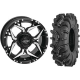Set of 2 Mounted Wheel and Tire Kit Wheel: 14x7 5+2 4/110 Tire: 27x10-14 6 Ply