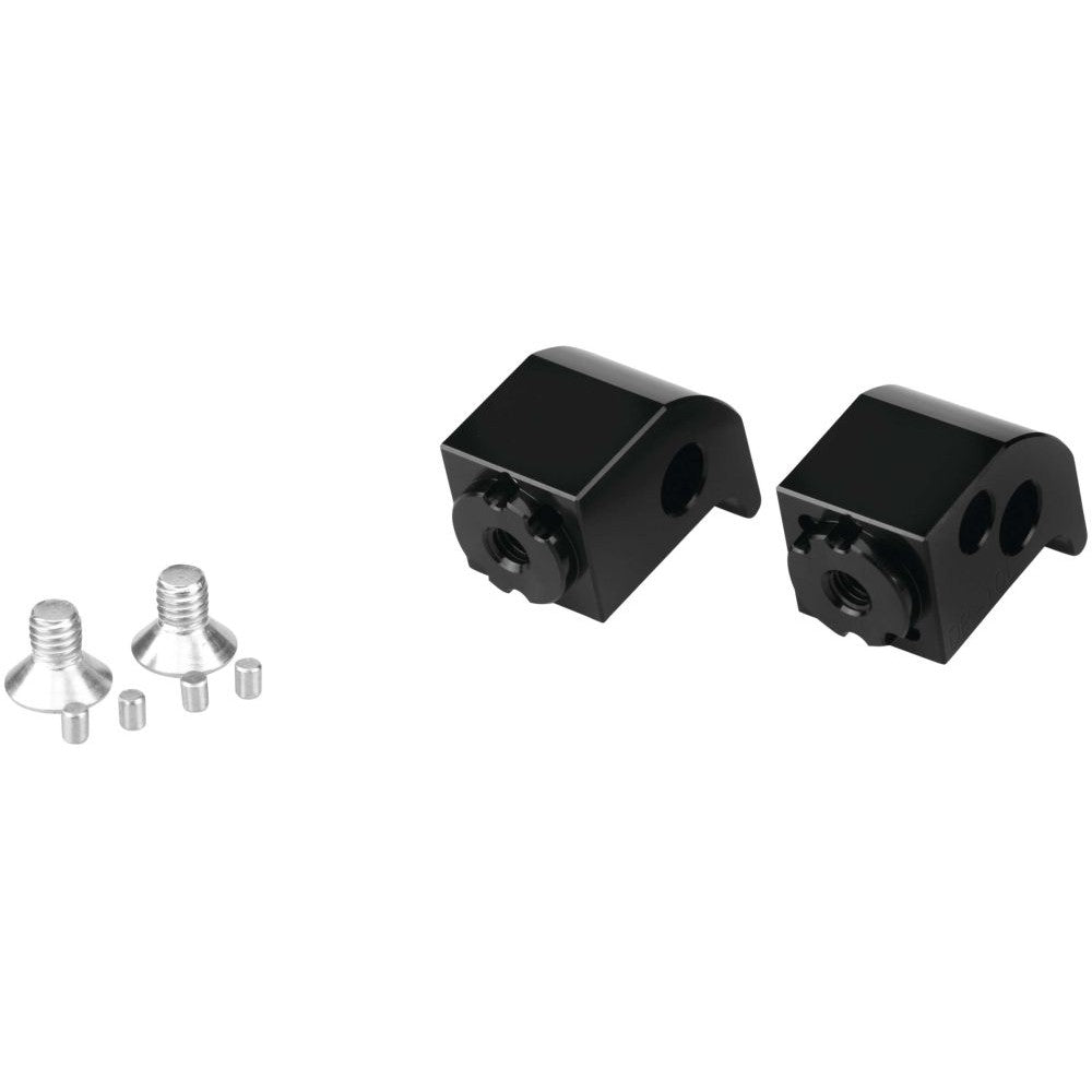 Puig Adjustable Footpeg Adaptors Passenger Black - 20253N