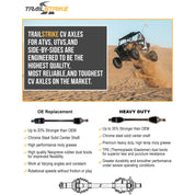 TrailStrike Front Pair CV Axles For John Deere Gator XUV 550 2012-2016