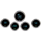 Dakota Digital Universal Individual 5-Gauge Kit Round Teal Display ODYR-50-1 New