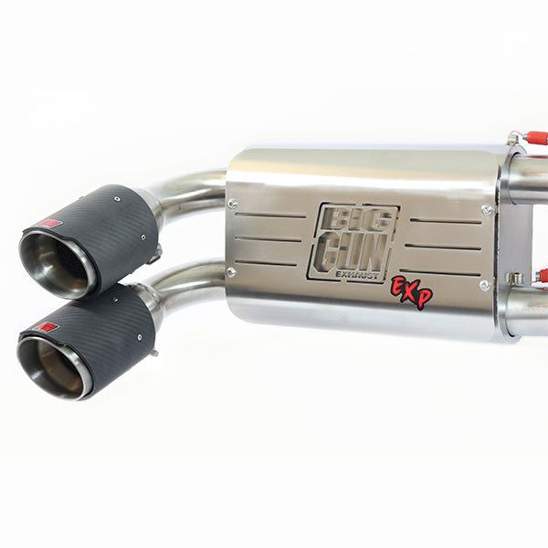 Big Gun Explorer Stainless Steel Dual Slip-On Exhaust With Carbon Fiber End Tip