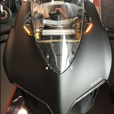 New Rage Cycles Mirror Block Off LED Replacement Turn Signal Black - 899-MBO