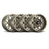 Juego de cuatro ruedas ITP Storm Series Hurricane, bronce, 14 x 7, 4/110, 5+2