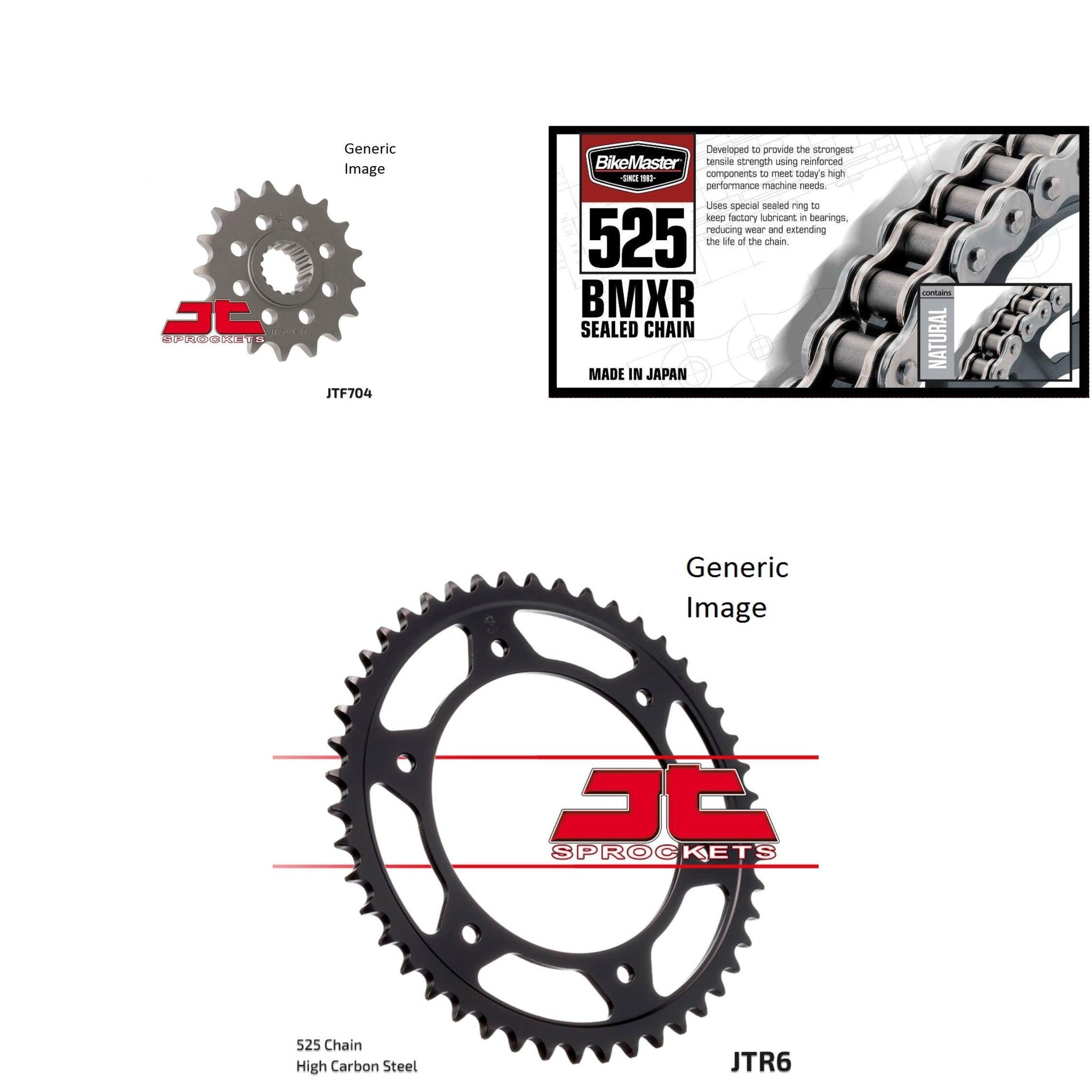 525 BMXR Chain Natural, Front & Rear Sprocket Kit for BMW F800 GS 2008-2013