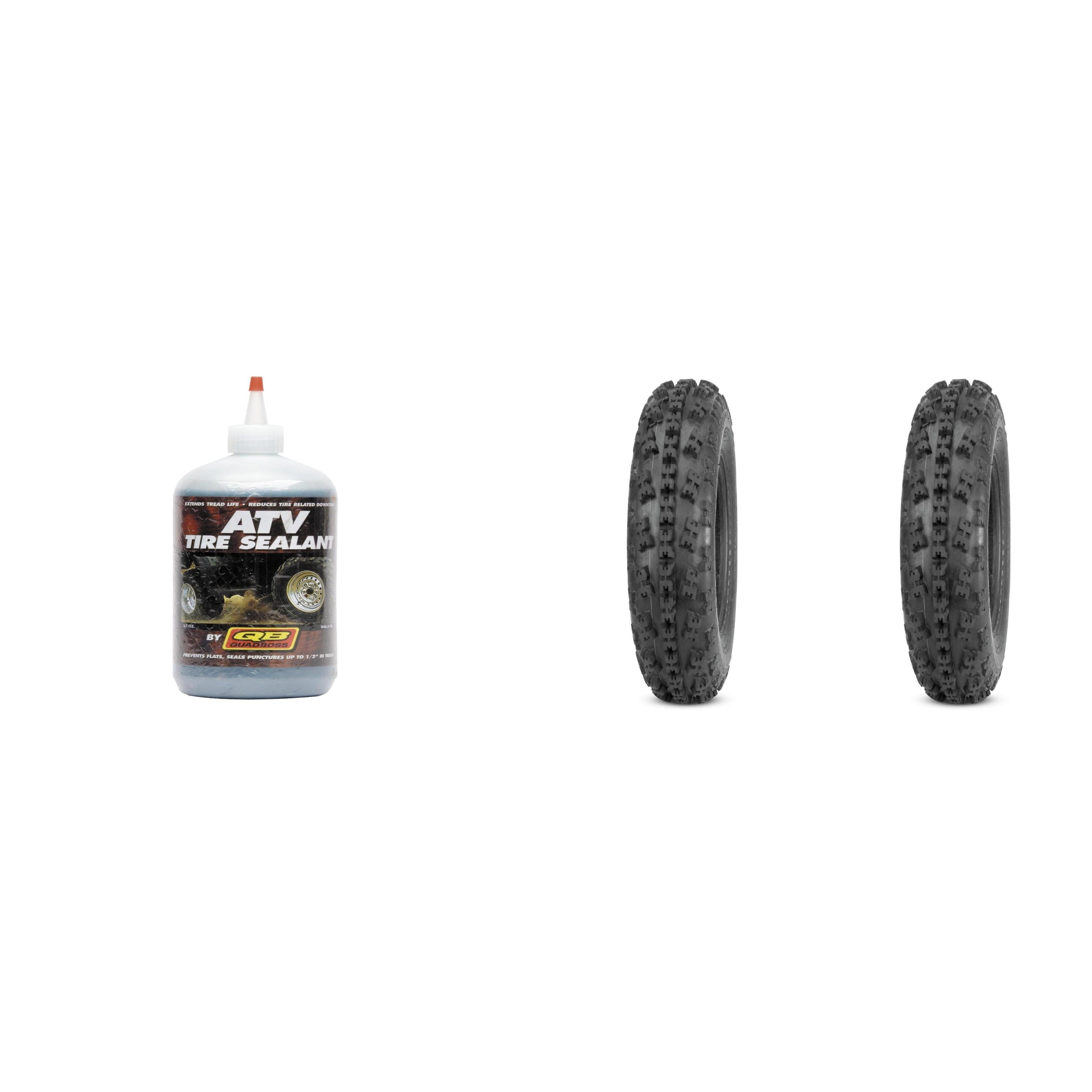 Set of 2 QUADBOSS QBT734 Front Tires 21x7-10 4-ply with Sealant