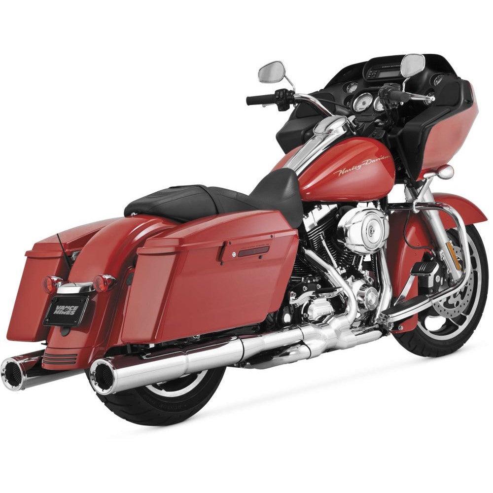 Vance And Hines Hi-Output Slip On Exhaust Chrome For Hi-Output With FuelPak FPC