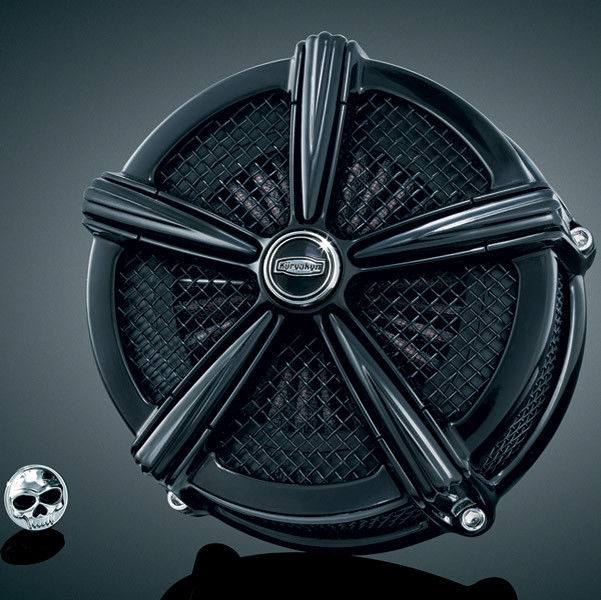 Kuryakyn Mach 2 Black Air Cleaner for Custom Applications