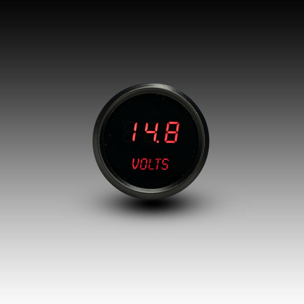 Intellitronix Voltmeter in Black Bezel - Red
