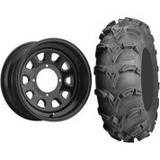 Set of 2 Mounted Wheel and Tire Kit Wheel: 14x7 5+2 4/110 Tire: 28x10-14 6 Ply
