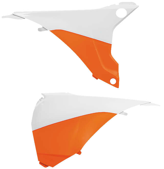Acerbis White/16 Orange Air Box Cover for KTM - 2374125412