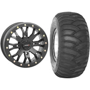 Set of 2 Mounted Wheel and Tire Kit Wheel: 15x10 5+5 4/156 Tire: 32x12-15 2 Ply