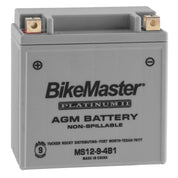 BikeMaster AGM 12V Platinum Battery For Kawasaki H1 Series 1969-1972 Grey