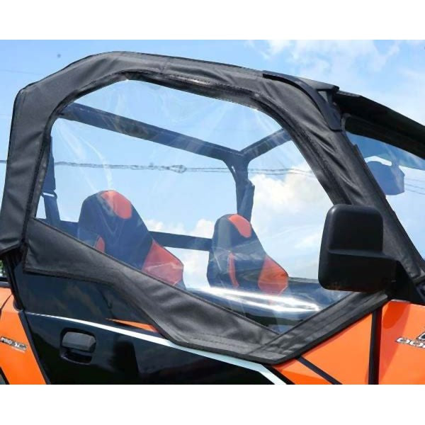 Falcon Ridge Black Canvas Soft Upper Doors With Zipper For Polaris General 2016-2021