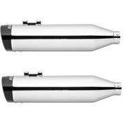 Freedom Performance Liberty Slip-On Mufflers Chrome/Sculpte d Black #HD00614