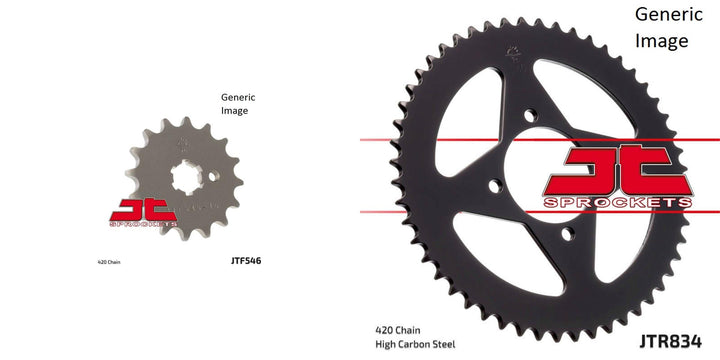 Front and Rear Steel Sprocket Kit for OffRoad YAMAHA LB80-2A 1977-1978