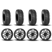 System 3 ST-3 Simulated Beadlock Matte Black 22" Wheels And XT400 Tires [37x9.5R-22]