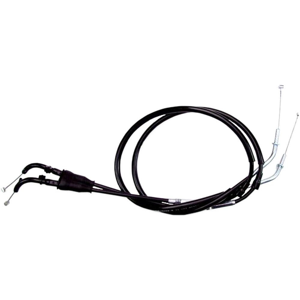Motion Pro Black Vinyl Push - Pull Throttle Cable Set 03-0408