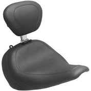 Mustang Wide Tripper Solo Smooth Seat With Backrest Black 79772