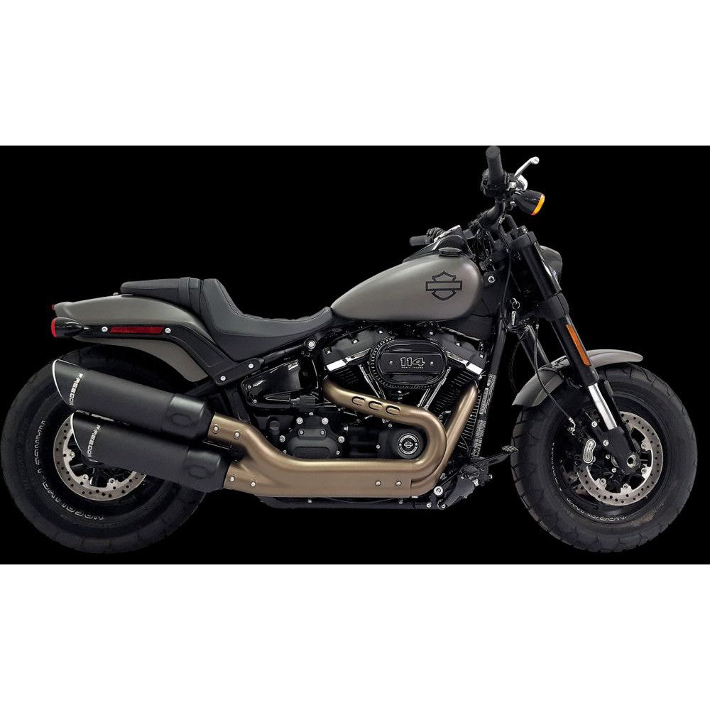 Freedom Performance Fatbob Slip-On Exhaust Black With Black Tip HD00720