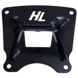 Gancho de remolque trasero High Lifter negro satinado y placa de refuerzo de barra radial para modelos Honda TOWHK-TAL1R-B1