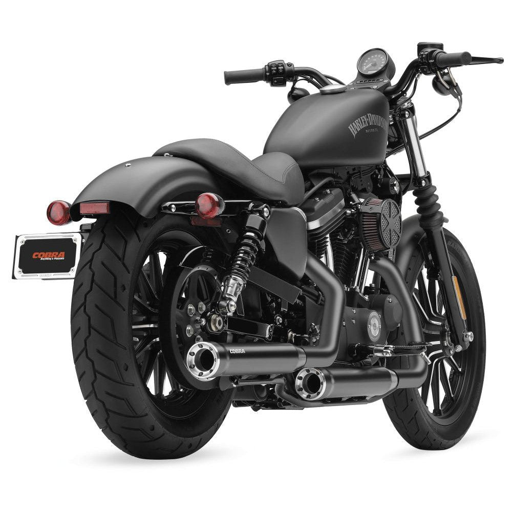Cobra 3" Slip-On Muffler with Race Pro Tips Black - 6081RB