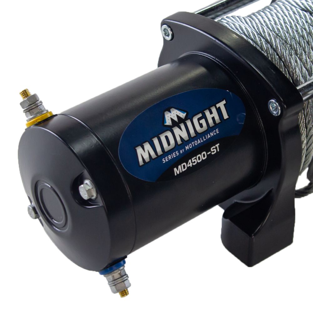 Viper Midnight ATV Winch Kit 4500 lb With 50 Feet Steel Cable With Mount