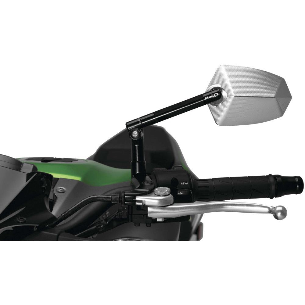 Puig GT.1 Mirror Black/Aluminum Left - 019ND