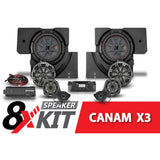 Sistema de sonido envolvente SSV Works Phase X Kicker de 8 altavoces para Can-Am Maverick X3 (2017-2022)