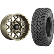 Set of 2 Mounted Wheel and Tire Kit Wheel: 15x7 4+3 4/156 Tire: 30x10-15 8 Ply