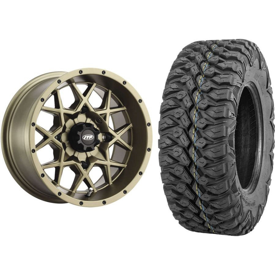 Set of 2 Mounted Wheel and Tire Kit Wheel: 15x7 4+3 4/156 Tire: 30x10-15 8 Ply