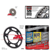 520 BMXR Chain Gold w/ Wax,Front & Rear Sprocket Kit BMW F650 GS Dakar 2001-2005