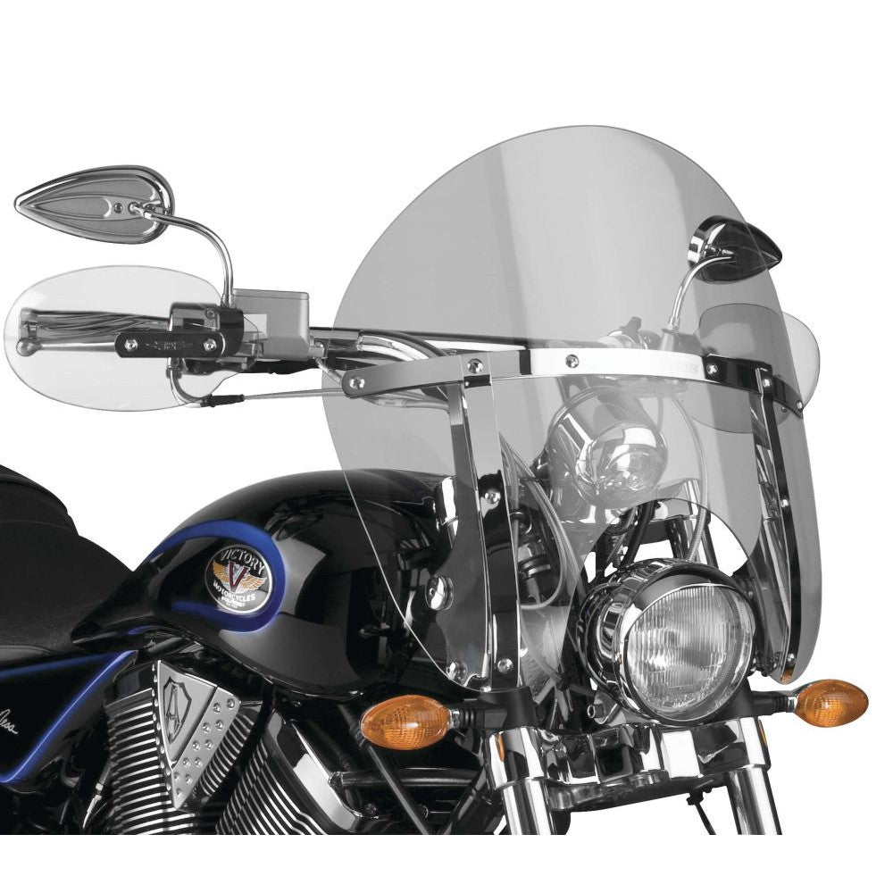 National Cycle Light Gray SwitchBlade Chopped Quick Release Windshield With Mount Kit, Straight Forks