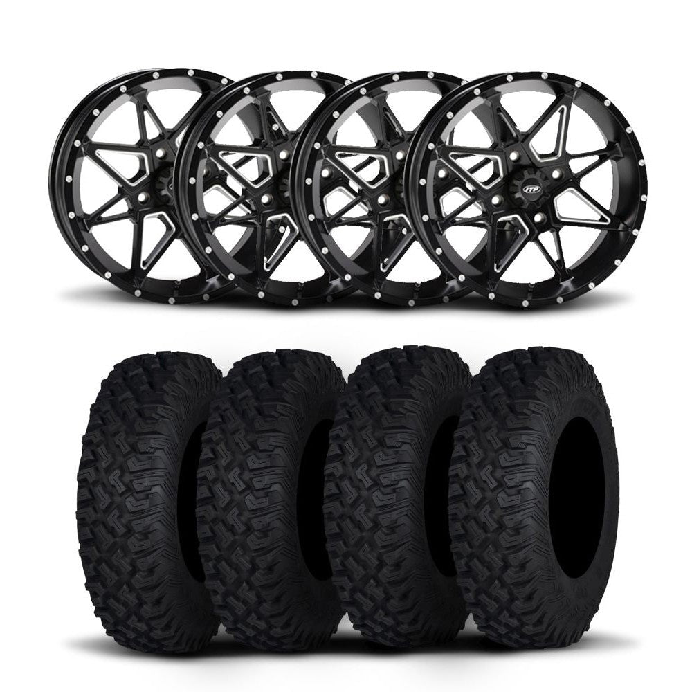 ITP Tornado 15" Matte Black Wheels And Coyote Tires [32x10R-15]