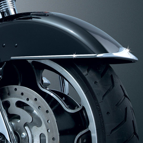 KURYAKYN CHROME FRONT FENDER SIDE TRIM FOR 1998-2018 HARLEY TOURING, DYNA 7786