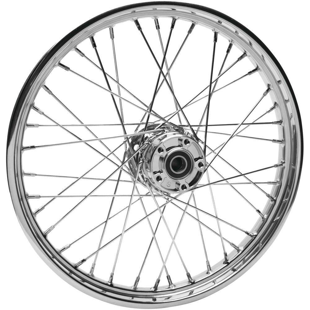 Bikers Choice Front Replacement Spoke Wheels For Harley-Davidson FL, FLH 1936-1966 21" x 2.15" Chrome