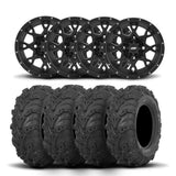 Rines ITP Hurricane de 12" en negro mate y neumáticos Mud Lite II [27x11-12]
