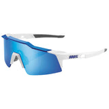 100% Speedcraft SL Sunglasses White/Grey w/Blue HiPer Lens - 61002-022-75