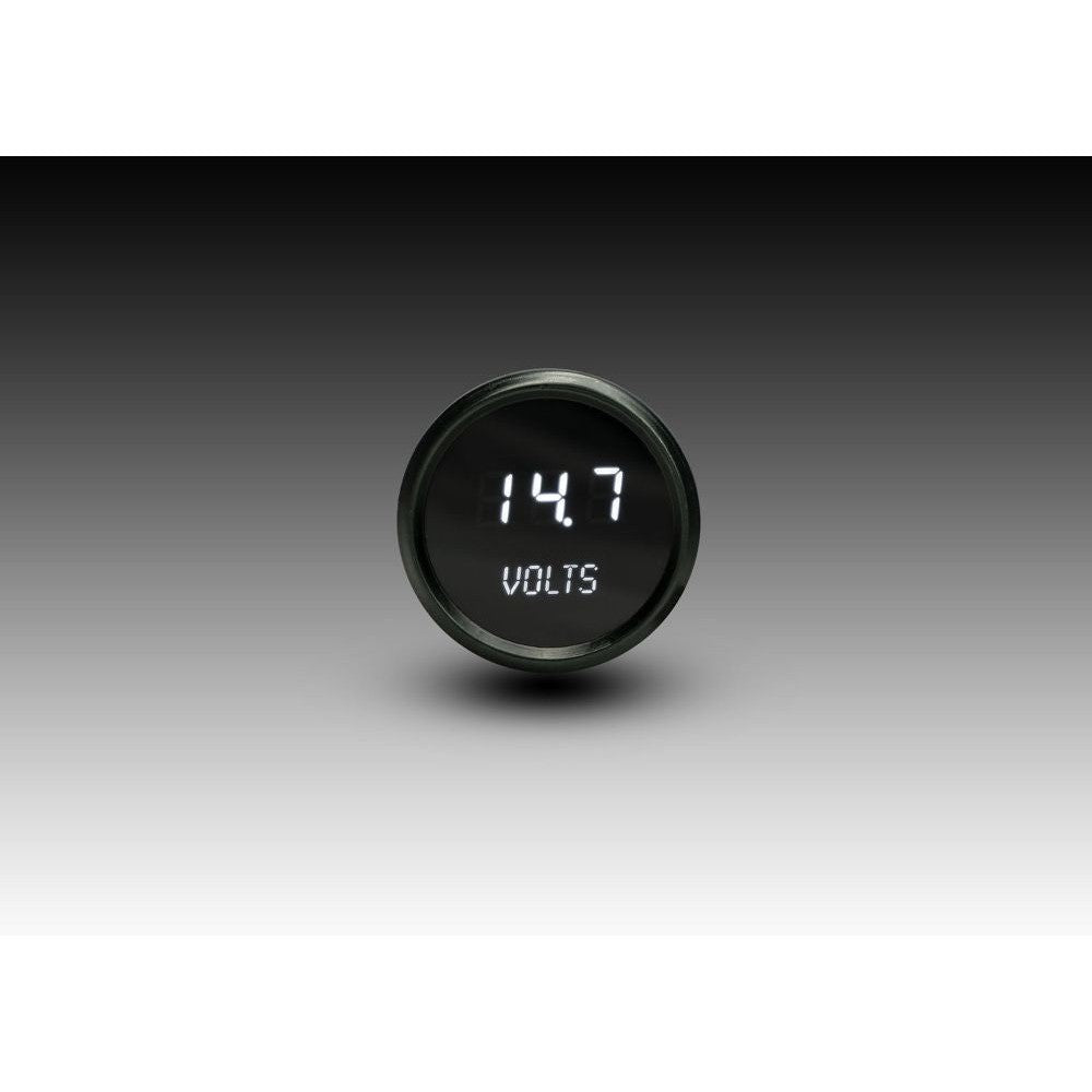 Intellitronix Voltmeter in Black Bezel - White