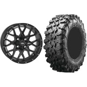Set of 2 Mounted Wheel and Tire Kit Wheel: 14x7 5+2 4/137 Tire: 32x10-14 8 Ply