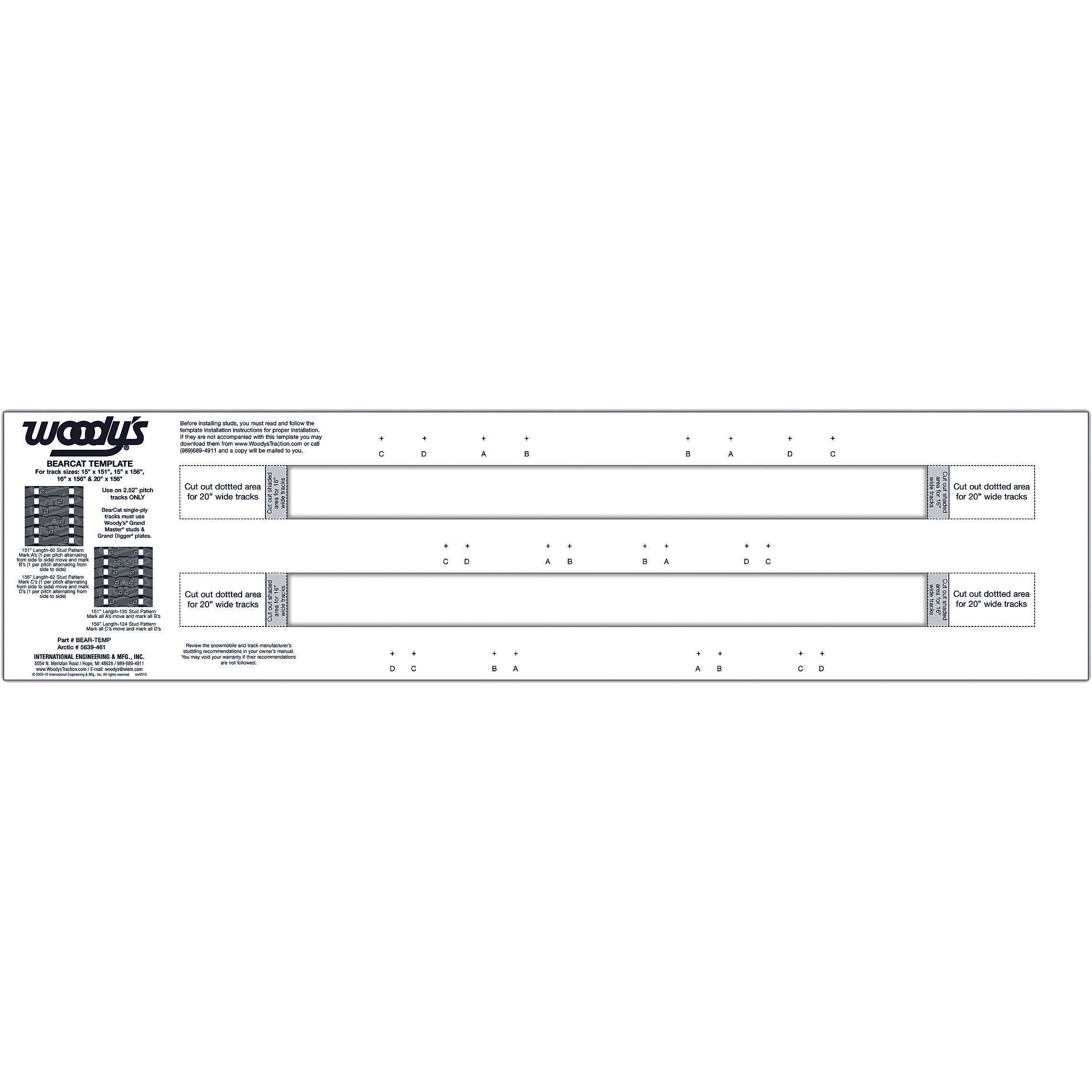 STUDDING TEMPLATE BEARCAT