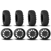 System 3 ST-5 Aluminum Matte Black 15" Wheels And XTR370 Tires [32x10-15]
