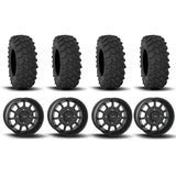 System 3 ST-5 Aluminum Matte Black 15" Wheels And XTR370 Tires [32x10-15]