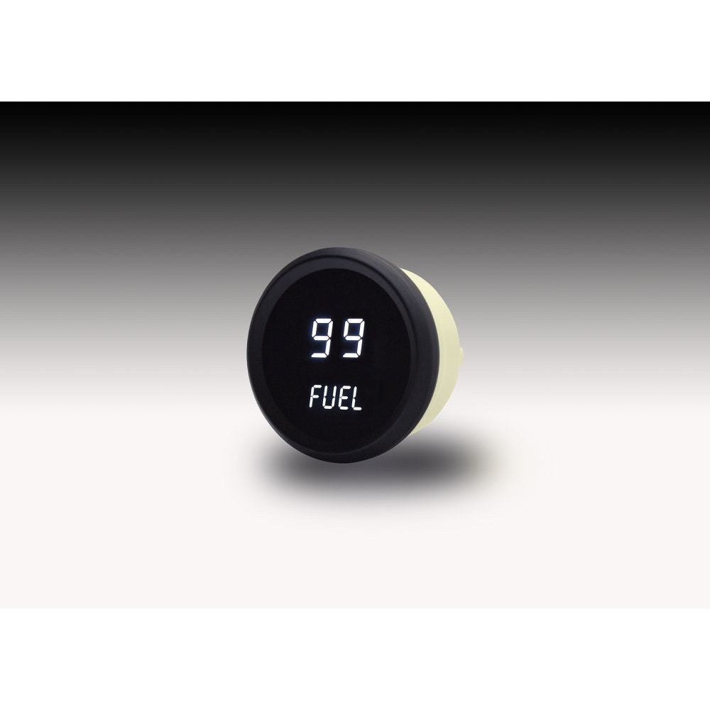Intellitronix Fuel Level LED Digital Gauge in Black Bezel - White