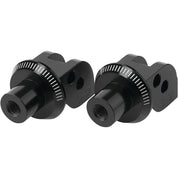 Puig Adventure Footpeg Adaptors Black Front - 7874N